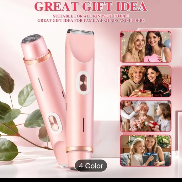 Pink Dual-Head Electric Hair Trimmer - Picture 9 of 11